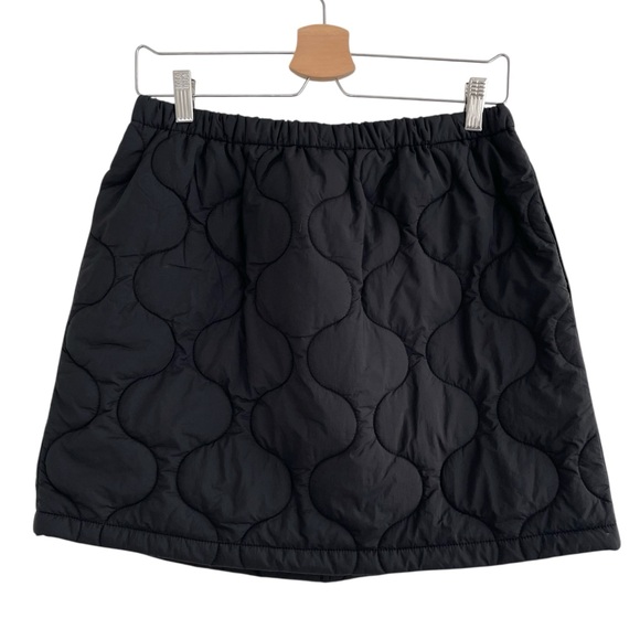 Roots Quilted Puffer Skirt Black Size Large Cabincore Apres Ski - Picture 2 of 12
